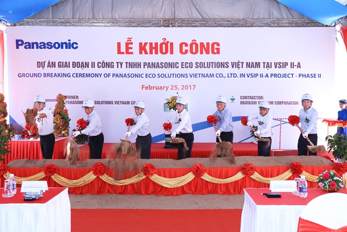 Lễ Khởi Công Cho Dự Án Công Ty TNHH Panasonic Eco Solutions Việt Nam Tại VSIP II-A (Giai Đoạn 2)