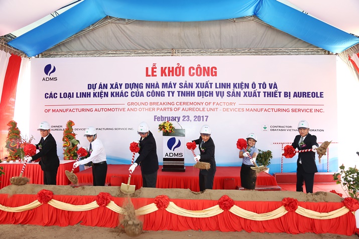 Lễ Khởi Công Cho Dự Án Nhà Máy Sản Xuất Linh Kiện Ô Tô Và Các Loại Linh Kiện Khác – Giai Đoạn 2 Của Công Ty TNHH Dịch Vụ Sản Xuất Thiết Bị Aureole