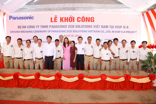 Ground breaking Ceremony of Panasonic Eco Solutions Vietnam in VSIP II-A project
